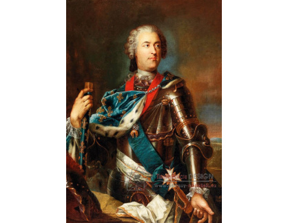 D-9131 Jean-Gaspard Heilmann - Portrét francouzského krále Ludvíka XV