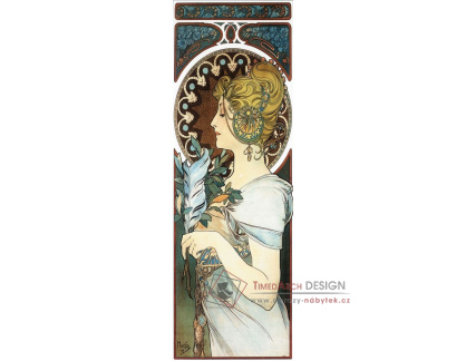 VAM118 Alfons Mucha - Decoration Plume