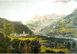 SO V-95 Johann Ludwig Bleuler - Pohled na Ilanz roku 1818