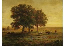KO III-384 Théodore Rousseau - Stádo krav mezi duby v Apremontu
