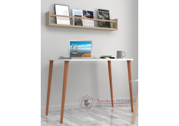 AMARES, psací stůl 60x105cm, borovice / bílá