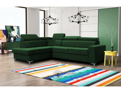 SILK, sedací souprava - levá, látka Fresh 13 zelená