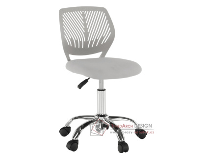 SELVA, kancelářská židle, šedý plast / ekokůže šedá