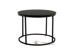 GAGIN, konferenční stolek pr. 60cm, černá / černý mramor