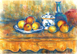 D-7530 Paul Cézanne - Zátiší s modrou lahví, cukřenkou a jablky