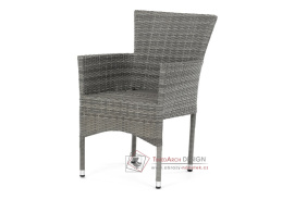 AZC-S2118 GREY, zahradní židle, umělý ratan šedý
