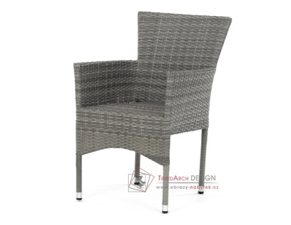 AZC-S2118 GREY, zahradní židle, umělý ratan šedý