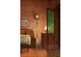 Jakub Schikaneder - Interiér s hodinami