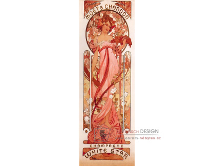 VAM138 Alfons Mucha - Moet a Chandon Champagne White Star