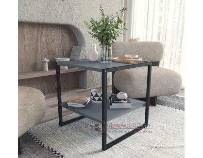 DUREN, konferenční stolek 50x50cm, černá / antracit