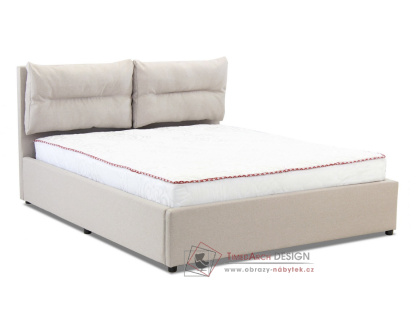 WERONA, čalouněná postel 160x200cm, látka béžová