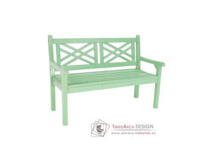 FABLA, dřevěná lavička 124cm, zelená