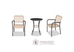 AZ-L1103 NAT, zahradní set 1+2, antracit / přírodní