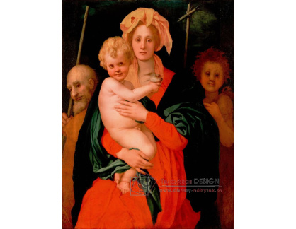 VSO173 Jacopo Pontormo - Madonna a dítě se svatým Josefem a Janem Křtitelem