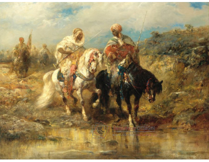 SO XVI-15 Adolf Schreyer - Jezdci napajející koně