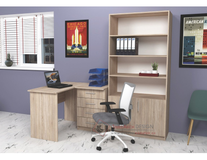 OFFICE I, kancelářská sestava nábytku, dub sonoma