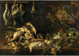 A-1874 Adriaen van Utrecht - Spíž se zvěřinou, ovocem a zeleninou