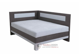 LIZ, čalouněná postel rohová 100x200cm, výběr provedení