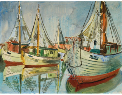 A-8677 Hermann Max Pechstein - Cutter v přístavu Leba