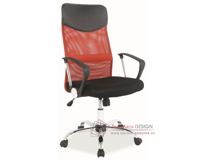 Q-025, kancelářská židle, černá / červená