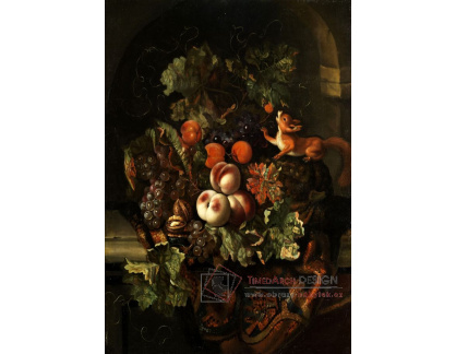 A-1403 Ernst Stuven - Zátiší s ovocem a veverkou