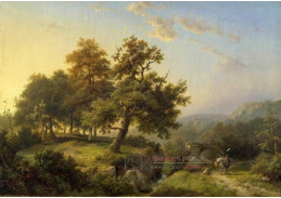 A-7424 Hermanus Koekkoek - Říční krajina s lesy