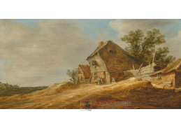 A-8796 Jan Van Goyen - Dunová krajina s hospodářskou budovou
