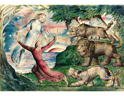 KO VI-484 William Blake - Dante běžící před šelmami