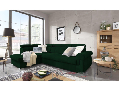 AMADEUS, sedací souprava - levá, látka Royal velvet 12 zelená