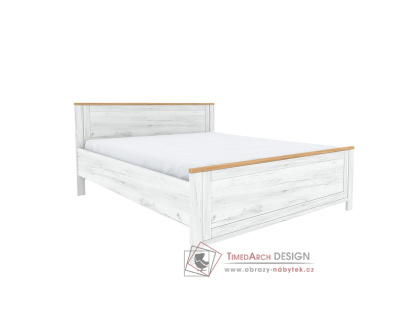 SUDBURY Z2, postel 160x200cm, dub craft zlatý / dub craft bílý