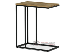 AF-3006 OAK, odkládací stolek 50x30cm, černá / dub divoký