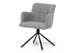 DCH-T1122 GREY2, jídelní otočné křeslo, látka šedá