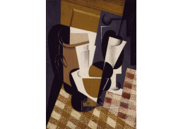 VJG 12 Juan Gris - Láhev vína a sklo