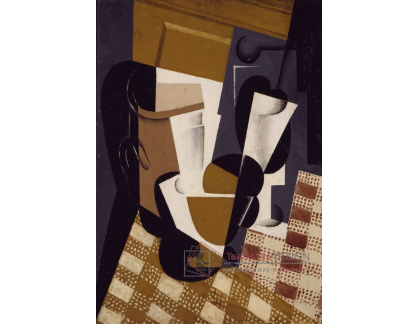 VJG 12 Juan Gris - Láhev vína a sklo