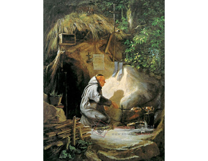 VSO 1232 Carl Spitzweg - Poustevník pečící kuře