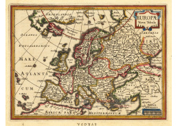 A-3597 Jodocus Hondius - Mapa Evropy roku 1630