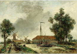 KO IV-145 Johan Barthold Jongkind - La Passerelle v Holandsku