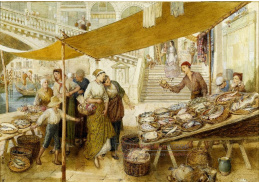 KO IV-461 Myles Birket Foster - Rybí trh na schodech mostu Rialto