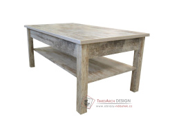 SAMIR R9, konferenční stolek 110x61cm, bílá borovice