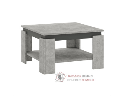 LEJSY, konferenční stolek 68x68cm, beton / grafit