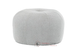 AK-307 GREY2, čalouněný taburet, látka Bouclé šedá