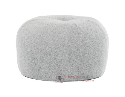 AK-307 GREY2, čalouněný taburet, látka Bouclé šedá