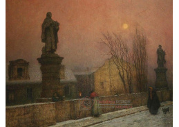 Jakub Schikaneder - Vzpomínka na Karlově mostě