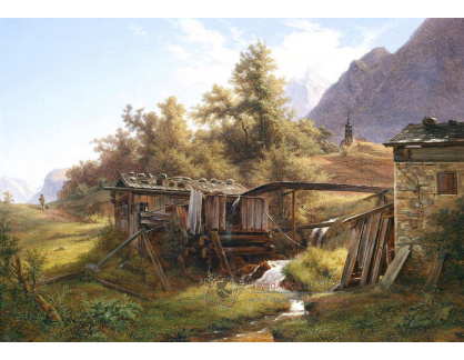 SO XIII-425 Robert Kummer - Starý mlýn v údolí poblíž Berchtesgadenu