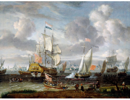 SO XIV-128 Abraham Storck - Holandská válečná loď v přístavu v Rotterdamu