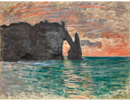 A-291 Claude Monet - Západ slunce v Etratu