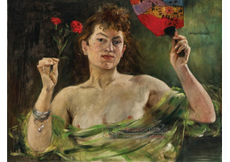 A-7076 Lovis Corinth - Dívka s vějířem a karafiáty