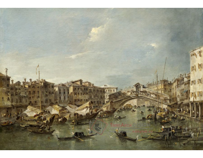 D-7185 Francesco Guardi - Canal Grande s mostem Rialto v Benátkách