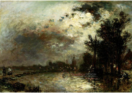 KO IV-154 Johan Barthold Jongkind - Rotterdam za měsíčního svitu