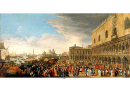 DDSO-2477 Luca Carlevarijs - Přijetí kardinála Césara d Estréese v Benátkách v roce 1706